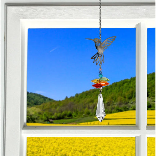 Woodstock Chimes Crystal Fantasy Suncatcher - Hummingbird