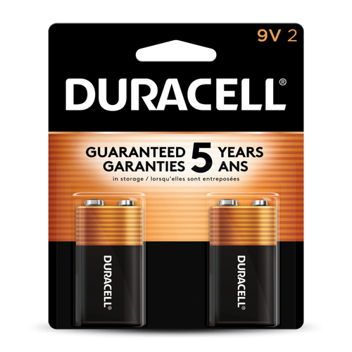 Duracell Coppertop 9V Alkaline Batteries (9V 2 Pk)