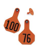 Z Tags 76 - 100 Orange No-snag Numbered Calf Id Ear Tags