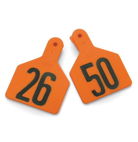 Z Calf Tag Orange 26-50 25 Ct. Easy Application Prevent Disease Transfer
