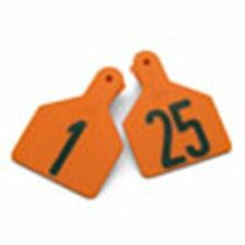 Z Tags Calf Ear Tags Orange Numbered 1-25 25 Count Easy Application