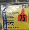 Z Calf Tag Orange 51-75 25 Ct. Easy Application Prevent Disease Transfer