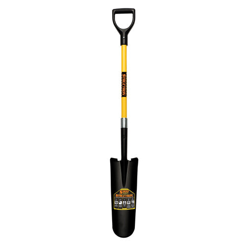Seymour Drain Spade Shovel 29 Premium Fiberglass Handle, Poly D Grip