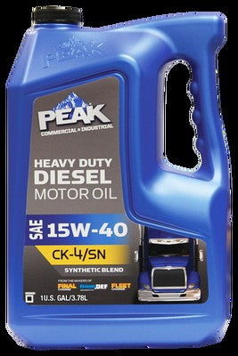 PEAK Heavy Duty Diesel Synthetic Blend Motor Oil SAE 15W-40 5 Gallon (5 Gallon)