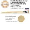 Seymour Midwest 30 bent hollowback Shovel/scoop Handle, with shoulder, 9 chuck with slot, steel D-Grip (30)