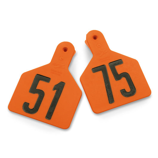 Z Tags No-snag Numbered Calf Id Ear Tags Orange 51 - 75 (51 - 75, Orange)