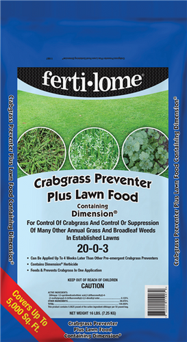 Ferti-Lome CRABGRASS PREVENTER PLUS LAWN FOOD W/ DIMENSION 20-0-3