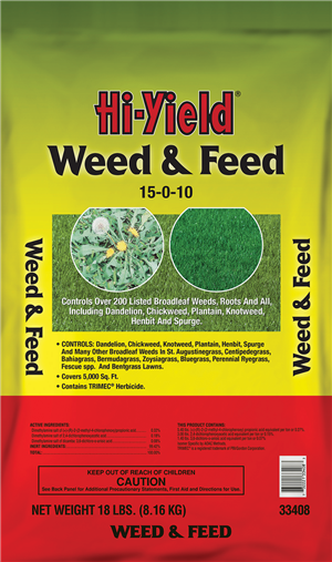 Hi-Yield WEED & FEED 15-0-10 (18 lbs)
