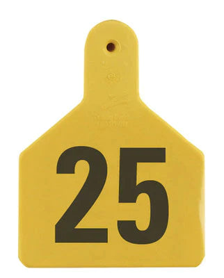 Z Tags Calf Ear Tags Yellow Numbered 1-25 (Yellow)