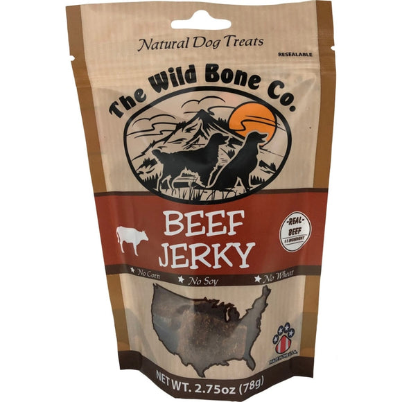 The Wild Bone Company Jerky Natural Dog Treat (Beef, 2.75-oz)